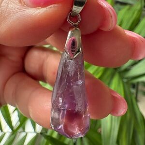 Sterling Silver Purple Amethyst Pendant